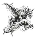 climbing out of hell towards heaven tattoo design idea