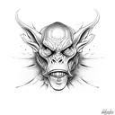 magic goblin  tattoo design idea
