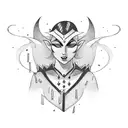 magic elf body  tattoo design idea