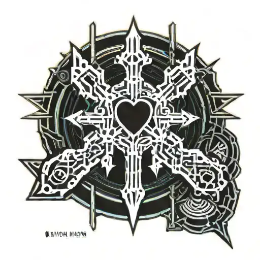 kingdom hearts oblivion keyblade tattoo design idea