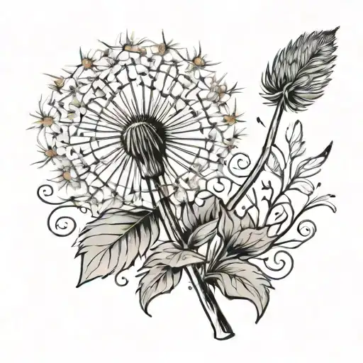 Dandelion tattoo design idea