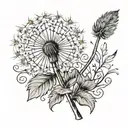 Dandelion tattoo design idea