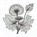 Dandelion tattoo design idea