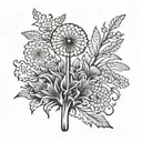 Dandelion tattoo design idea