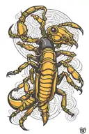 scorpion drone flying tattoo design idea