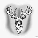deer tattoo design idea