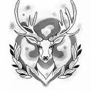 deer tattoo design idea