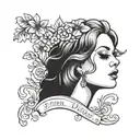 I drink wine Adele tattoo design idea