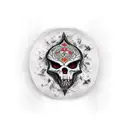 caveira surda, muda e sega tattoo design idea