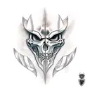 caveira surda, muda e sega tattoo design idea