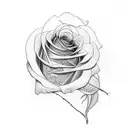 5 roses and native American  tattoo design idea
