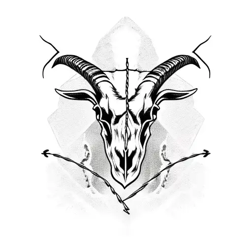 Jacobs Goat Skull Tattoo Design