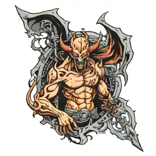Deamon Slayer devil ey sign tattoo design idea