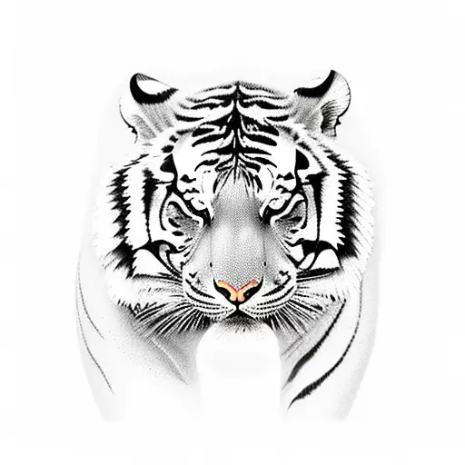 tiger climb a japannese tree tattoo design idea