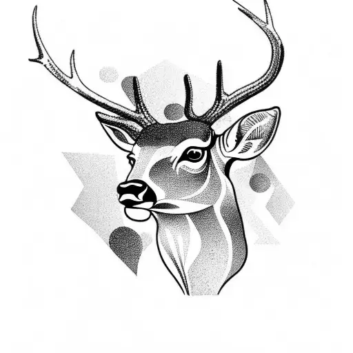 deer tattoo design idea