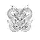 Ouroboros dragon tattoo design idea