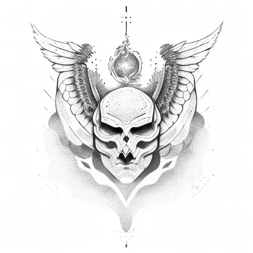 Icarus fall tattoo design idea