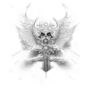 Icarus fall tattoo design idea