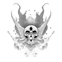 Icarus fall tattoo design idea