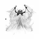 Icarus fall tattoo design idea