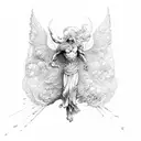 Icarus fall tattoo design idea