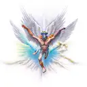 Icarus fall tattoo design idea