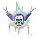 Icarus fall tattoo design idea