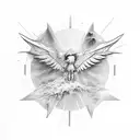 Icarus fall tattoo design idea