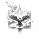 Icarus fall tattoo design idea