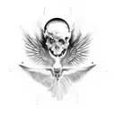Icarus fall tattoo design idea