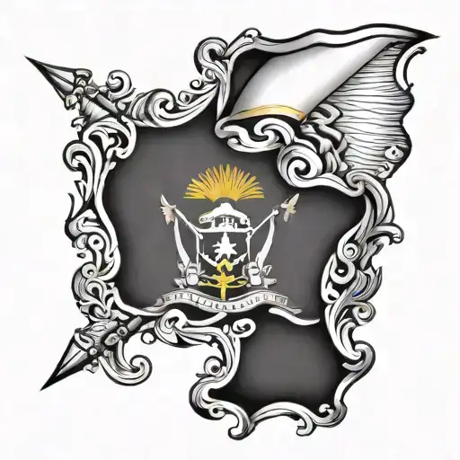 ECUADOR flag symbol tattoo design idea