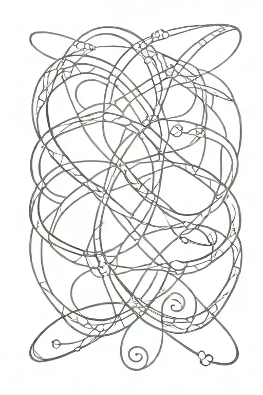 An intricate tattoo design inspired by the concept of infinity and mathematical infinity symbols, with a minimalist approach tattoo design idea
