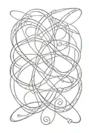 An intricate tattoo design inspired by the concept of infinity and mathematical infinity symbols, with a minimalist approach tattoo design idea