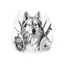 loyal,soldier,hunter,worker,loving,caring,outlaw  tattoo design idea