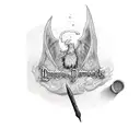 Dumbledores wand tattoo design idea