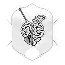 heart, brain and sword tattoo design idea