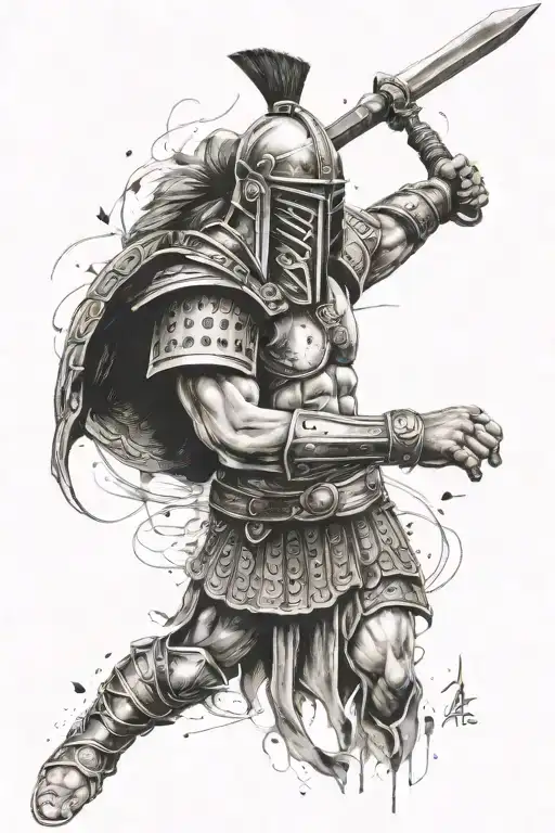 gladiator tattoo design idea
