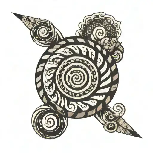 spiral witg the phrase it's not a loop it's a spiral tattoo design idea
