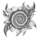 spiral witg the phrase it's not a loop it's a spiral tattoo design idea