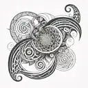 spiral witg the phrase it's not a loop it's a spiral tattoo design idea