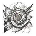 spiral witg the phrase it's not a loop it's a spiral tattoo design idea