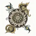 spiral witg the phrase it's not a loop it's a spiral tattoo design idea