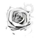 trojan roses tattoo design idea