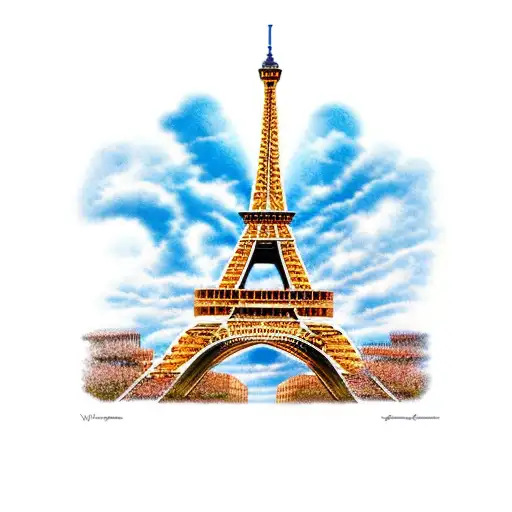 viaje paris roma  tattoo design idea