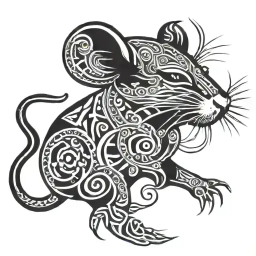 rat tattoo design idea