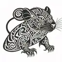 rat tattoo design idea