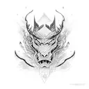 order and chaos with strength tattoo design idea