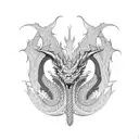 Dragon camouflage pattern tattoo design idea