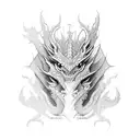 Dragon camouflage pattern tattoo design idea