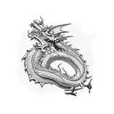 Dragon camouflage pattern tattoo design idea